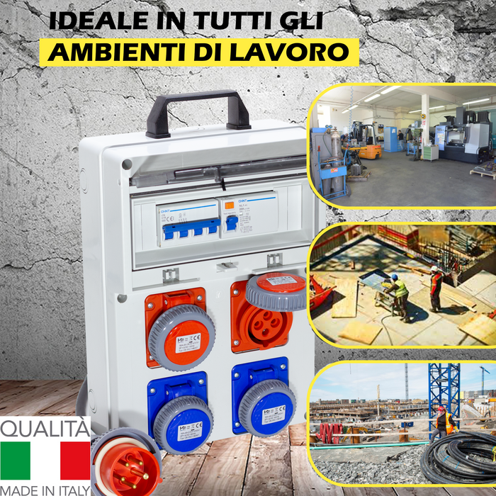 QUADRO ELETTRICO DA CANTIERE ASC 380V CON 2 PRESE 220V e 2 PRESE TRIFASE - ElettroWatt.eu